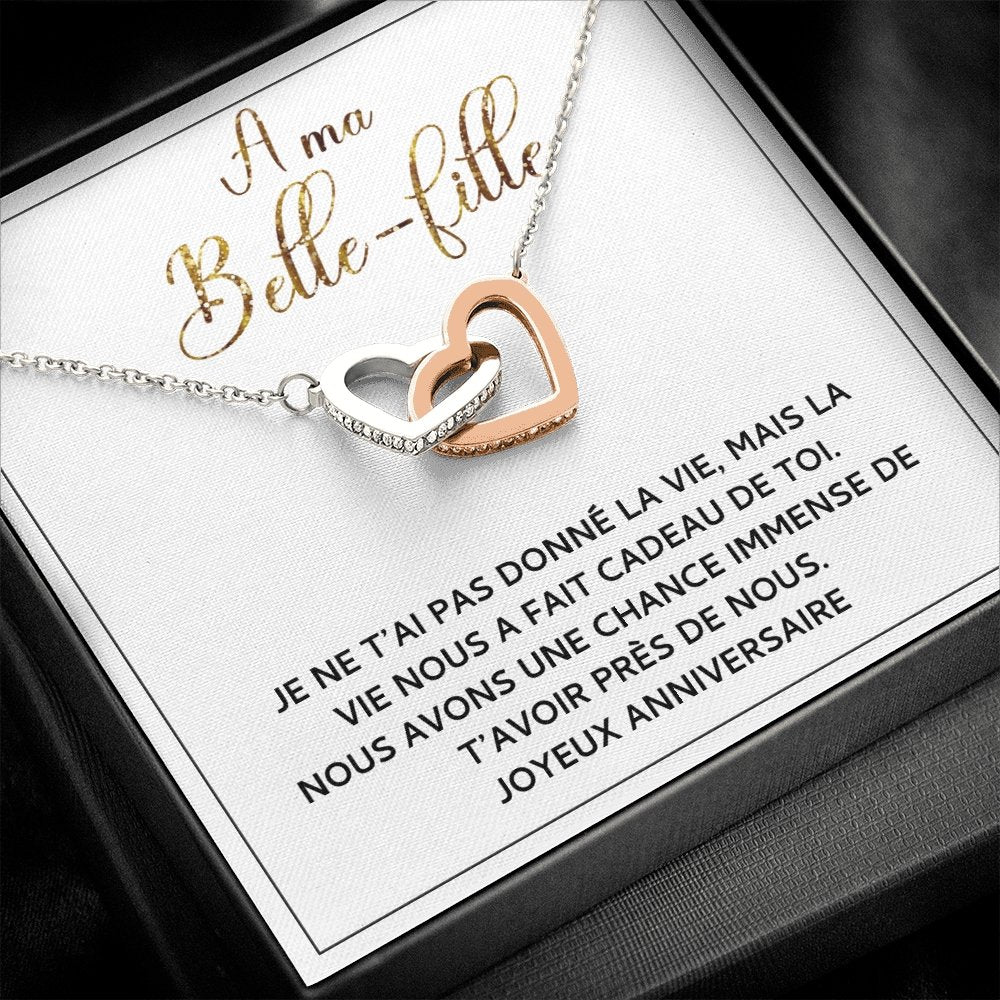 Double heart daughter in law birthday necklace Annimerveille To my daughter in law I did not give you life but life gave us the gift of you